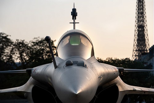 Panglima TNI Yudo Margono dan ilustrasi Jet tempur Dassault Rafale