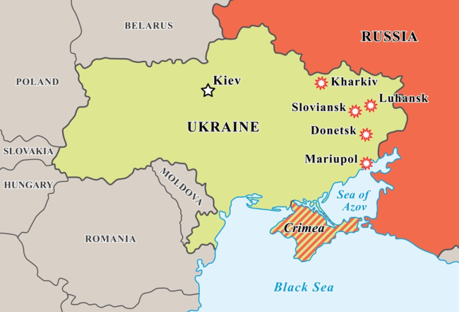 Peta negara sebagai ilustrasi perjanjian Minsk.