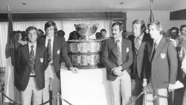 Tim tenis Italia saat menjuarai Piala Davis 1976. (Foto: la repubblica)