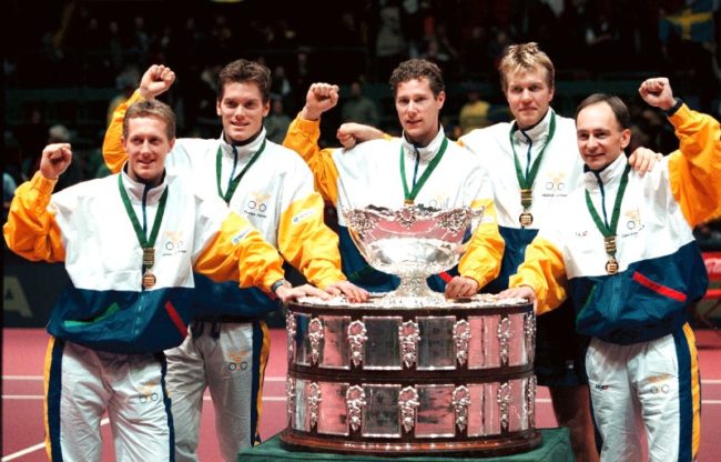 Tim tenis Swedia saat juara Piala Davis 1998. (Foto: twitter)