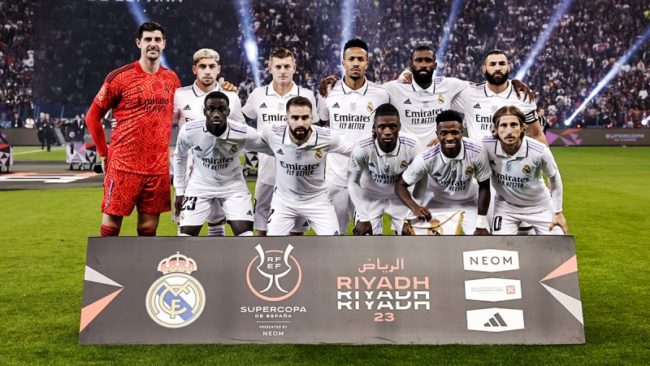 Starting eleven Real Madrid di final Piala Super Spanyol 2022-2023. (Foto: Real Madrid)