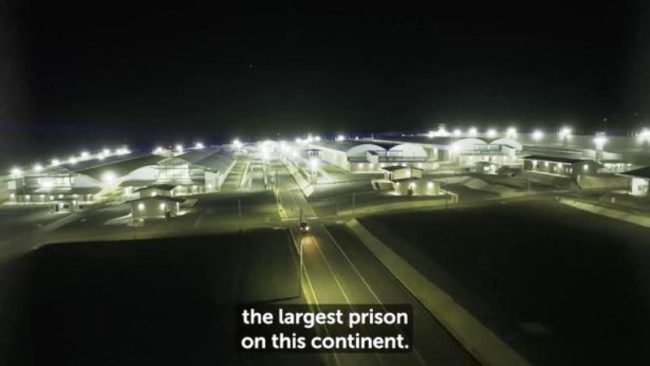 Penjara terbesar di dunia dibandung El Salvador. (Foto: Twitter @nayibbukele)