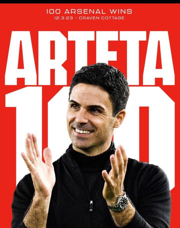 Mikel Arteta raih kemenangan ke-100 bersama Arsenal