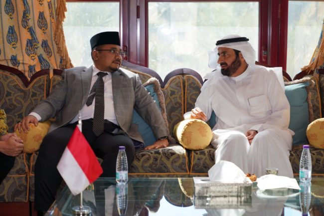 Menteri Agama Cholil Qoumas bertemu Menteri Haji dan Umrah Arab Saudi Tawfiq F Al Rabiah pada Minggu, 12 Maret 2023. 