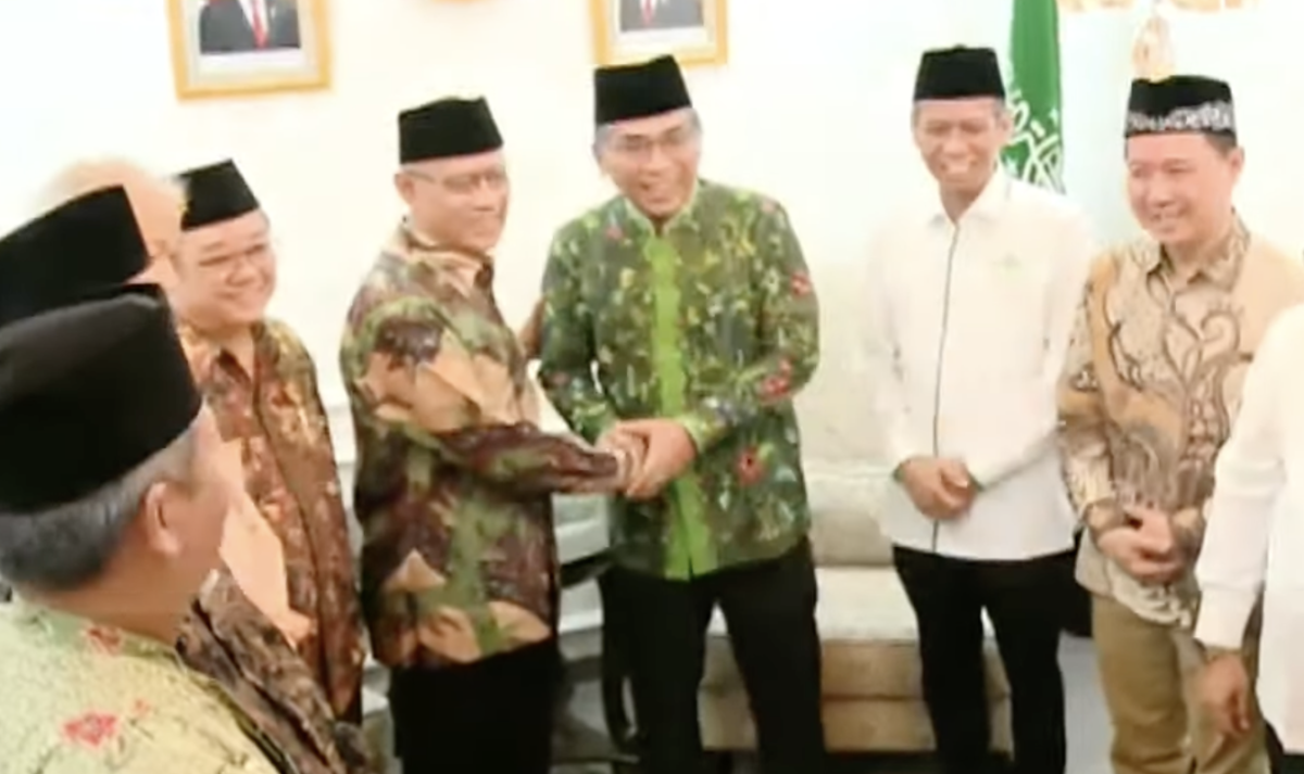 Pimpinan Pusat (PP) Muhammadiyah mengujungi Pengurus Besar Nahdlatul Ulama (PBNU) pada Kamis, 25 Mei 2023.