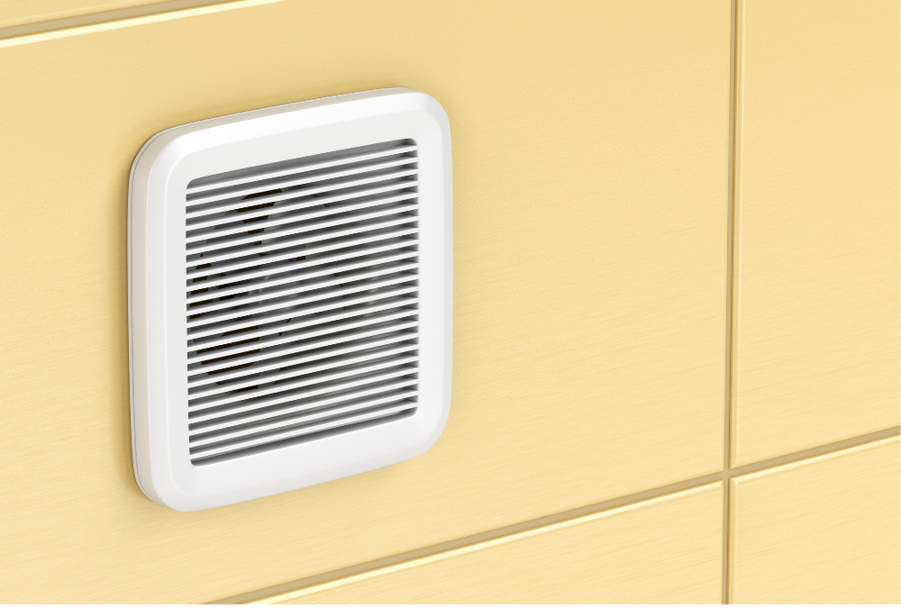 Exhaust fan yang dipasang di dinding atau plafon juga mempengaruhi estetika ruangan