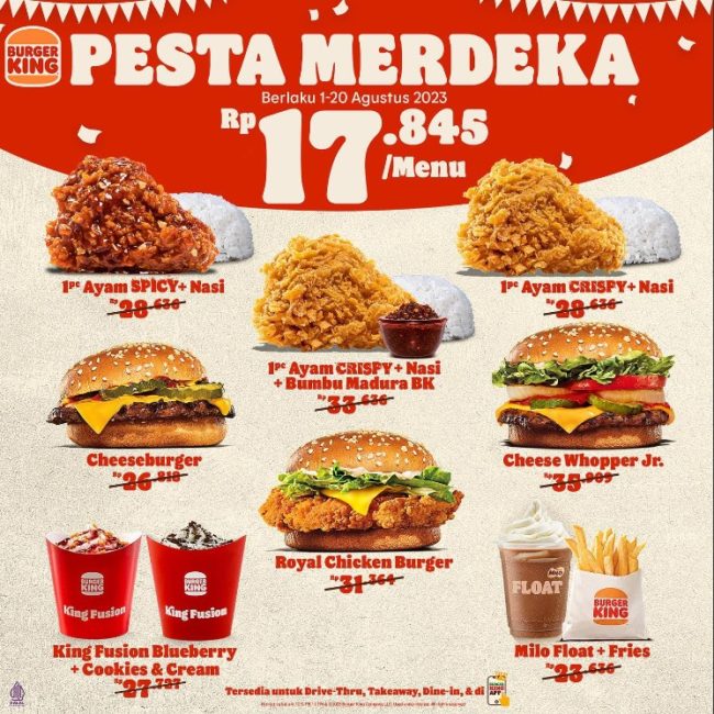 Promo Burger King (Source : Instagram/@burgerking.id)