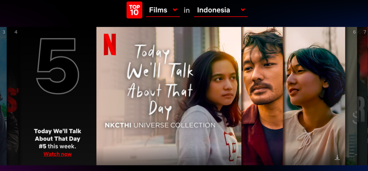 5 Film Teratas Netflix di Indonesia Minggu Ini, No 5 Film Asal Indonesia: Today We’ll Talk About That Day