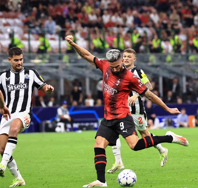 Duel AC Milan Vs Newcastle United pada Matchday 1 Grup E Liga Champions 2023/2024. (Foto: AC Milan)