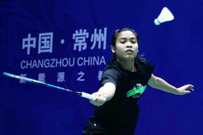 Gregoria Mariska Tunjung saat jajal lapangan pertandingan China Open 2023. (Foto: PBSI)