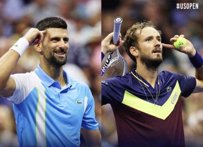 Jadwal final US Open 2023 tunggal putra antara Novak Djokovic Vs Daniil Medvedev. (Foto: US Open)