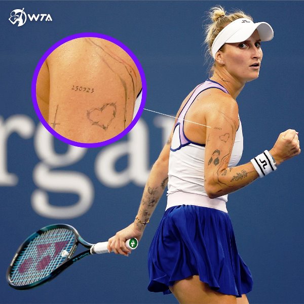 Marketa Vondrousova denga tato barunya. (Foto: WTA)