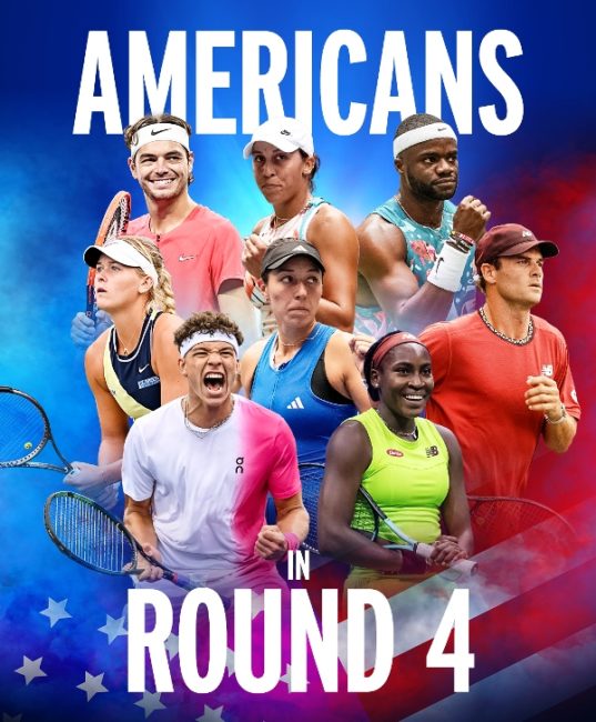 Para petenis Amerika Serikat yang tersisa hingga babak 16 besar AS Terbuka 2023. (Foto: US Open)