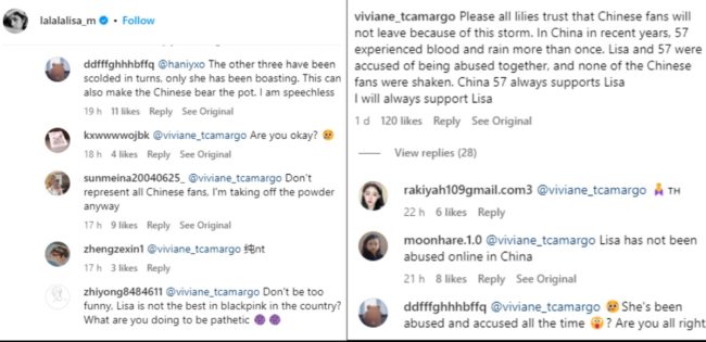 Komentar Netizen China pada Instagram Lisa BLACKPINK