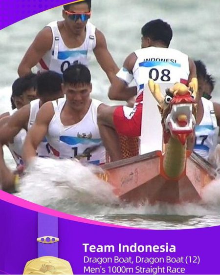 Tim perahu naga putra raih medali emas pada nomor 1000 meter Asian Games 2023