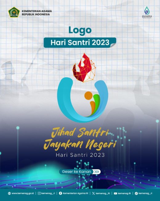 Menteri Agama (Menag) Yaqut Cholil Qoumas hari ini meluncurkan logo peringatan Hari Santri 2023 dengan mengusung tema “Jihad Santri Jayakan Negeri”. 