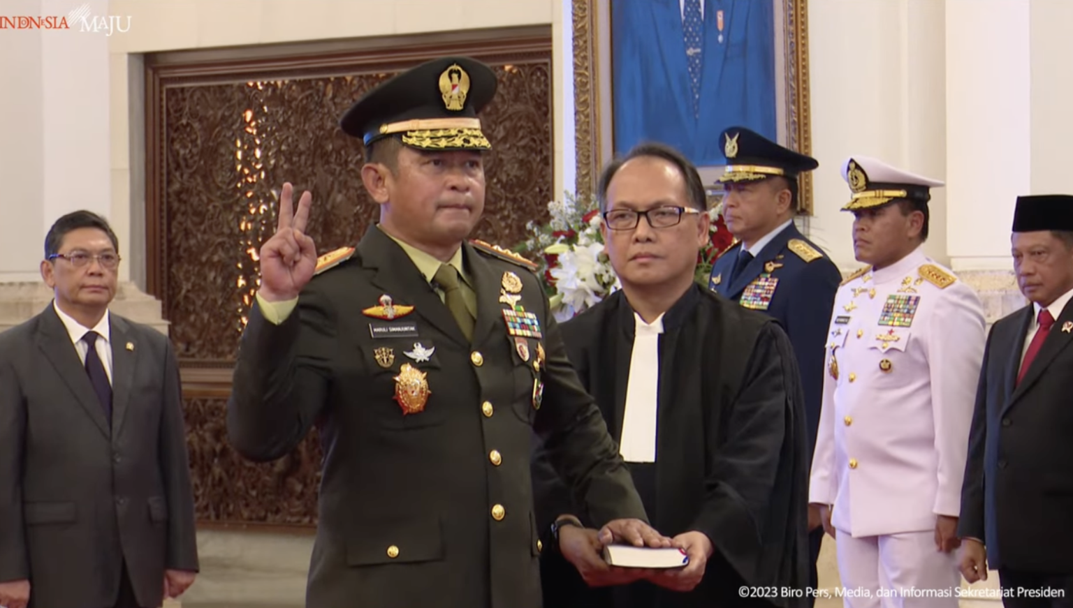 Maruli Simanjuntak dilantik sebagai Kepala Staf Angkatan Darat (KSAD).