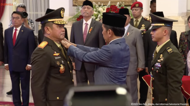 Maruli Simanjuntak dilantik sebagai Kepala Staf Angkatan Darat (KSAD).