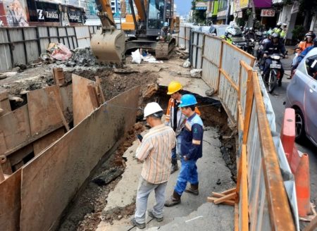PT MRT bantah proyeknya sebabkan Jalan Gajah Mada ambles (Dok TMC Polda Metro Jaya)