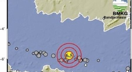 Gempa terkini magnitudo 6,5 di Tuban (Dok BMKG)