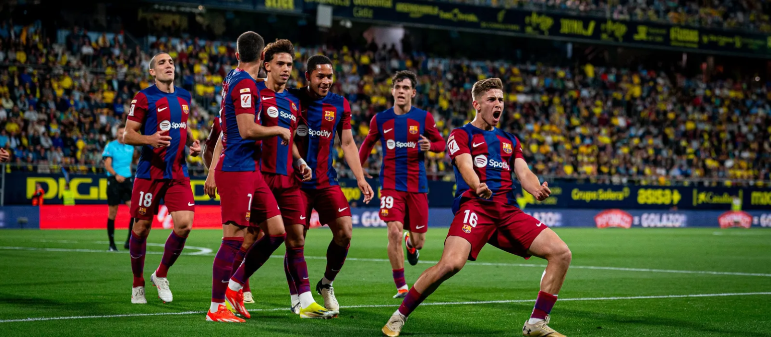 Barcelona meraih kemenangan tipis atas tuan rumah Cadiz pada laga pekan ke-31 Liga Spanyol