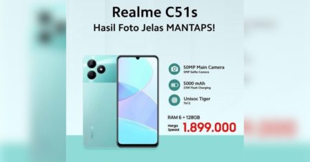 Realme C51s, Rekomendasi Smartphone Harga Sejutaan